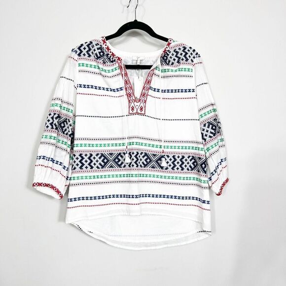 Joie Jenollina Embroidered Top Womens Embroidered Ladies Small New - Picture 2 of 13